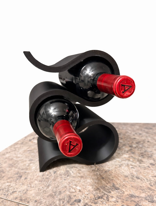 Curved wine rack