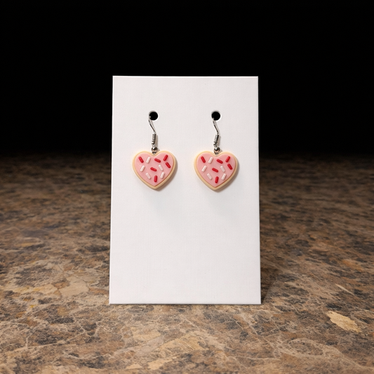lol Debbie heart cake earrings
